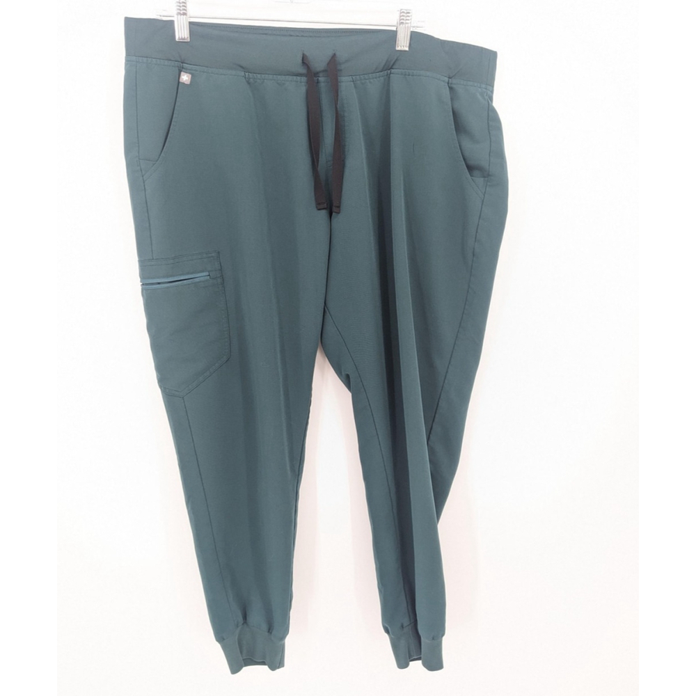 Figs Jogger Pants Womens XXL Green Scrub Technical Pockets Stretch Medical